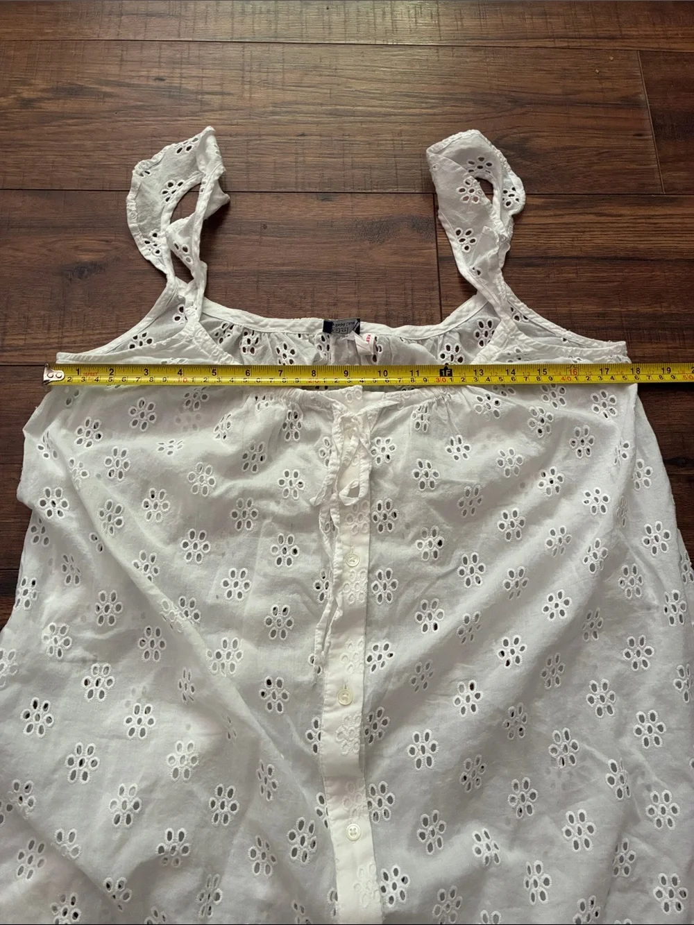Polo Ralph Lauren eyelet cami sleep dress white size S